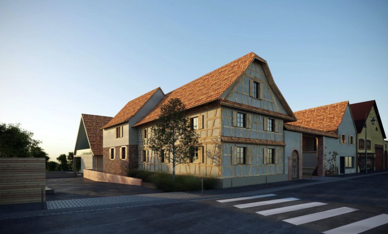 Prix spcial des tudiants de l’ENSAS : La Villa Campestra  Breuschwickersheim (67) du promoteur GIPAArchitecte : Engel ArchitecturePrsentation : Le projet s’articule autour de la dmolition partielle, rnovation et reconstruction d'un des corps de ferme majeurs du village. Construction dans le jardin arrire de 4 petits btiments, en harmonie parfaite avec le corps de ferme existant. La Villa Campestra dispose d’une situation idale au centre du village, proche des commerces, et au bord des champs.