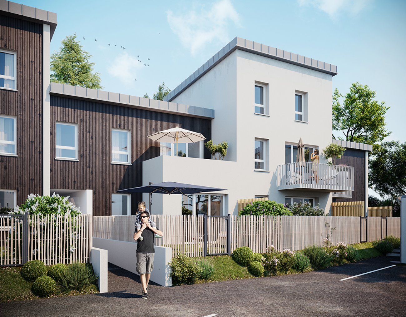 Prix Spcial du Jury : Le Clos de Cassandre  Caen par le promoteur Edifids Le Clos de Cassandre, situ  Caen, est un programme mixte compos de 22 logements intermdiaires, avec jardins privatifs pour les rez-de-chausse et terrasses ou balcons pour les duplex, ainsi que de 6 maisons individuelles groupes, chacune dote d'un jardin. Conu pour proposer une orientation optimale  chaque logement, ce projet privilgie la luminosit et le confort des rsidents. L'architecture du Clos de Cassandre s'intgre harmonieusement dans son environnement grce  des volumes bien articuls, des faades squences combinant bois et enduit, et des toitures en bac acier gris clair. Le programme est organis en trois ensembles, dont l’un est ddi au logement individuel, autour d'un espace central convivial ddi  la desserte et au stationnement. Les maisons individuelles bnficient d’entres indpendantes, assurant ainsi une autonomie pour chaque foyer.