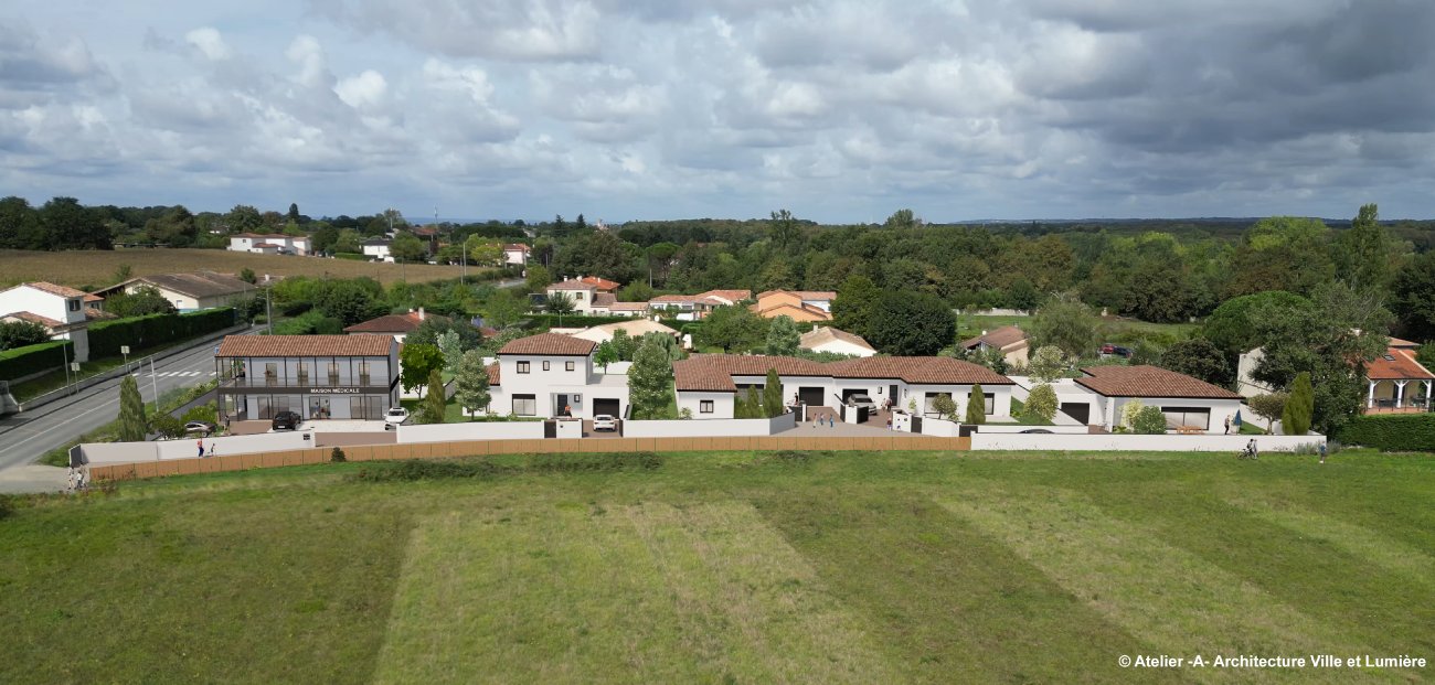 Rponses SocitalesMdaille d'or : Groupe Polato pour le projet Le Hameau de la Confiserie  Pechbonnieu (Haute-Garonne, 31). Avec Le Hameau de la Confiserie  Pechbonnieu,  15 km de Toulouse, le Groupe Polato prsente un exemple inspirant de transformation urbaine et de mixit des usages. Ce projet innovant, implant sur le site d’une ancienne usine de fabrication de confiserie, rpond aux enjeux actuels de l’immobilier en combinant habitat neuf, services et activits. Grce  un permis mixte d’amnager, il intgre quatre maisons individuelles modulables et volutives, une micro-crche de 130 m avec un jardin privatif de 160 m, ainsi qu’une maison mdicale de 170 m vendue en VEFA. Pens pour limiter l’talement urbain, le projet s’inscrit galement dans une logique d’conomie circulaire en rutilisant les gravats du site dans les enrobs, rduisant ainsi son impact environnemental. Les logements, conus pour s’adapter aux besoins volutifs des habitants, proposent des espaces modulables grce  des cloisons dmontables et des possibilits d’amnagements ultrieurs. Avec un cot moyen de 3 380 €/m, proche des prix de l’ancien dans le secteur, Le Hameau de la Confiserie illustre une rponse pragmatique et durable aux attentes des collectivits et des rsidents. 