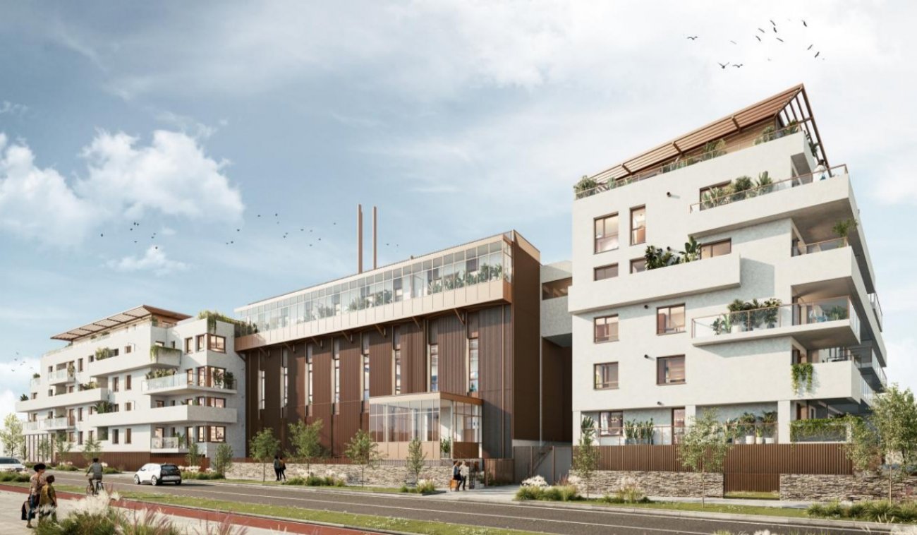 Prix des  Mains d’Argent  : Agora  Saint-Malo (35) de Lamotte-SacibArchitectes : A/LTAPrsentation :Situ sur une friche ferroviaire du quartier Rocabey, le projet Agora dveloppe 93 logements, 4 cellules d’activits et 2 plateaux de bureaux. La rhabilitation du central tlphonique d’Orange complte l’opration. Avec stationnements scuriss, lots paysagers et jardins suspendus, le projet favorise espaces extrieurs privatifs et convivialit, intgrant galement une placette publique. Proche de la plage et des commodits, Agora combine densit urbaine, mixit fonctionnelle et qualit de vie, symbole de la rinvention responsable d’un quartier malouin recherch.