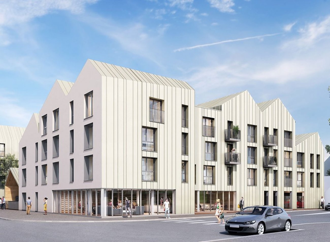 Prix spécial du Jury (hors concours) : Reverso à Louviers (27) du promoteur Pierre de SeinePrésentation : Reverso propose deux bâtiments aux toitures en dents de scie, évoquant les anciens sheds industriels. Conçu pour « bien vivre dedans et dehors », le projet offre terrasse partagée, serre et kiosque, pour combiner convivialité et harmonie avec la nouvelle voirie de la rue du 11 novembre.