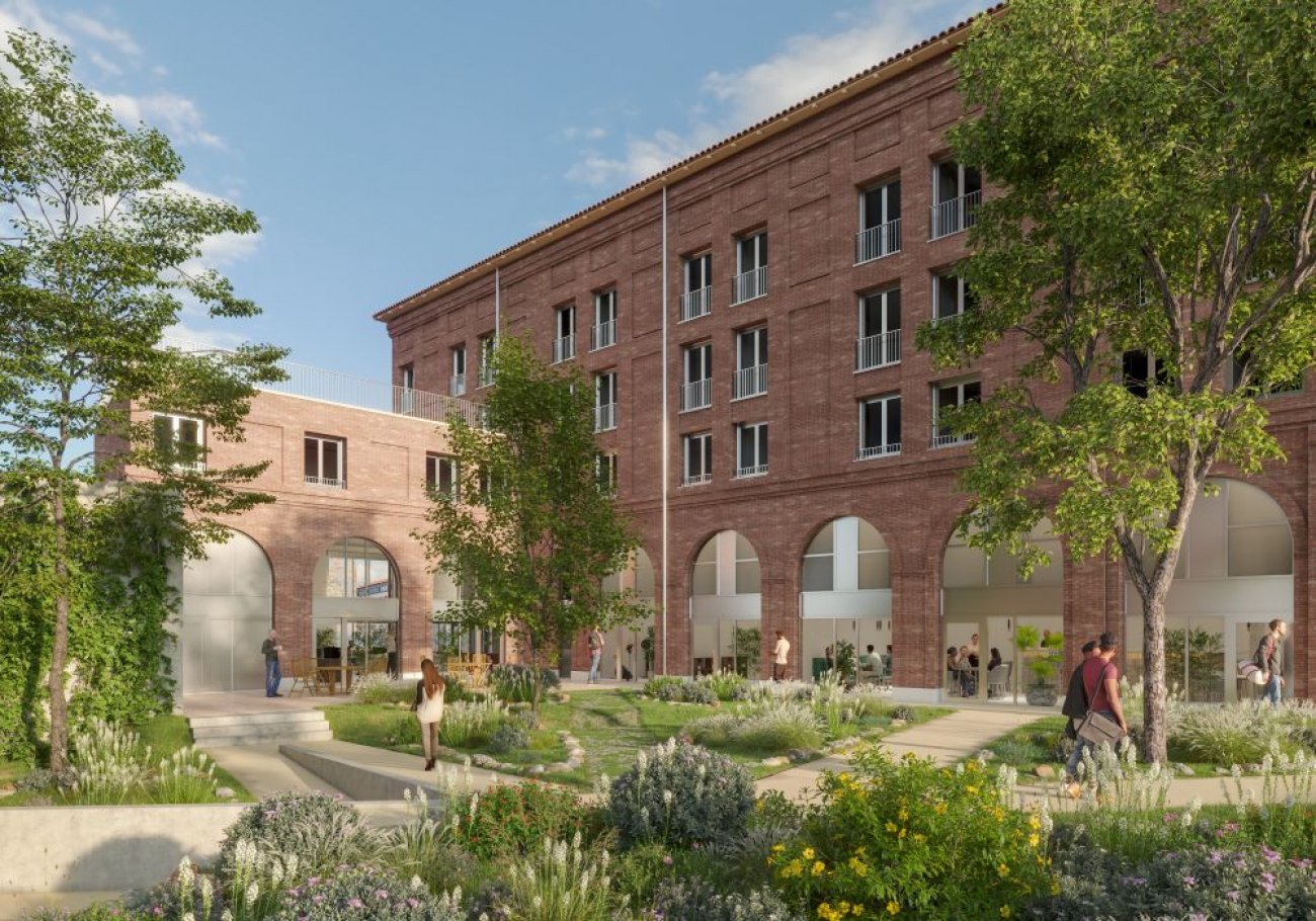 PYRAMIDE DE LA MIXITE ENERGETIQUE : BOUYGUES IMMOBILIER pour le projet PATIO CAMPUSArchitecte : Taillandier Architectes Associs211 logements du T1 au T6Surface de plancher : 5 625 m210-11 boulevard de la Gare  ToulouseDate d’achvement du chantier : Juillet 2027Situe  seulement 1 km du centre-ville, au cœur du quartier Guilhemry, la rsidence PATIO CAMPUS bnficie d'un emplacement central, qui lui donne accs  tous les points d'intrt, tant pour l'enseignement que pour les loisirs. Le projet s'inscrit dans une dent creuse face  l'historique Canal du Midi.Compose de deux btiments distincts, accueillant des logements du studio au 6 pices, la rsidence rpond  un objectif de diversit dans la ville, accueillant les tudiants dans un cadre soign. Des prestations modernes et varies s'articulent autour d'un cœur d'ilot vgtalis, pour crer un environnement d'exception au service de l'apprentissage et du lien social. Proposant une mixit d'usage adapte au quotidien des tudiants, la rsidence accueille, en rez-de-chausse, des espaces communs ainsi qu'un local d'activit visant  recevoir un commerce. Ces prestations qualitatives telles qu'une salle de sport, une caftria ou des espaces de coworking viennent parfaire l'offre de logement pour une exprience tudiante unique. La rsidence rpond  la certification RE2020 seuil 2025 ainsi qu'au label NF HQE.