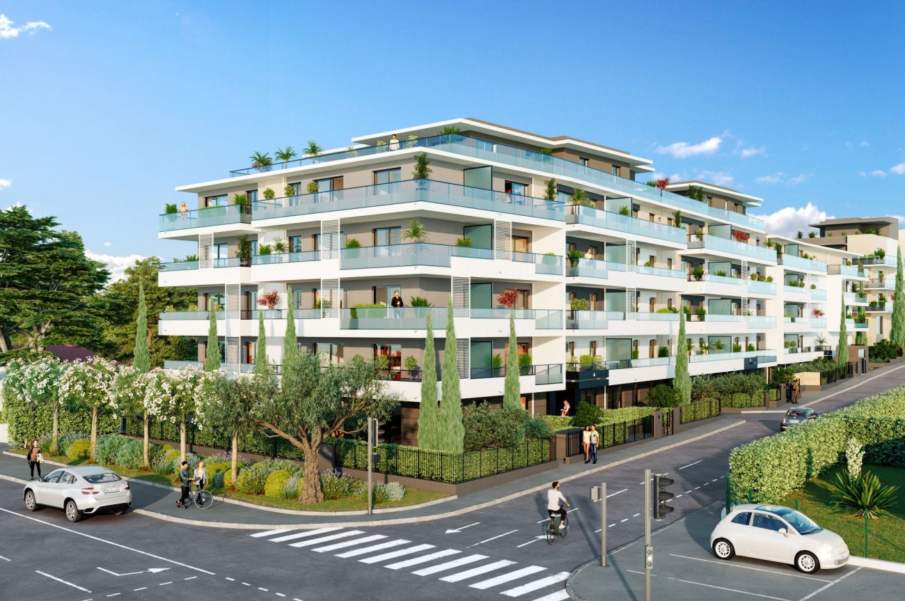 Pyramide Mixit nergtique attribue au programme Odyssa  Cagnes-sur-Mer (Alpes-Maritimes) du promoteur AIC, Art Immobilier Construction, par l’architecte Philippe Bracco, remise par GRDF.