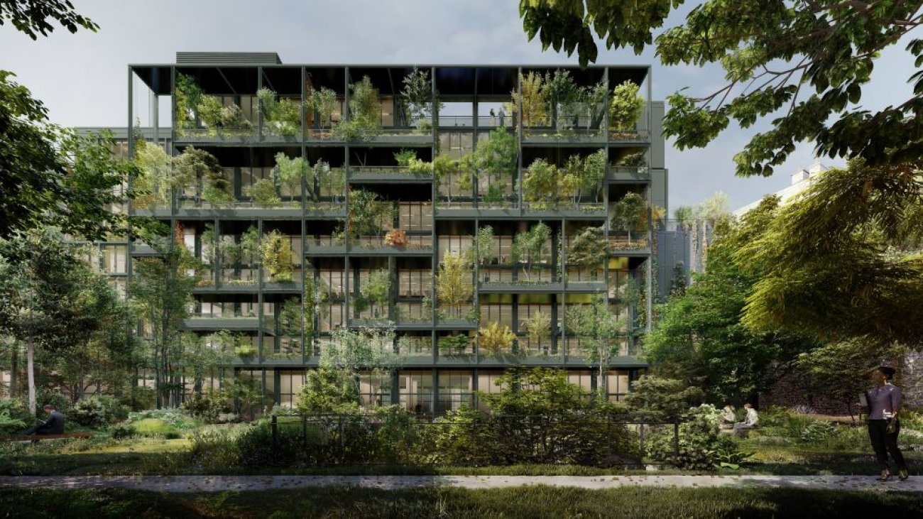 Pyramide R�novation, Extension, R�habilitation (ex-aequo) : Si�ge Social du Groupe AXA, Paris 8ePromoteur : Sefri CimeArchitectes : PCA StreamDescriptif et particularit�s : Restructuration de 19 481 m�, unification de b�timents d&rsquo;�poques vari�es autour d&rsquo;un hub central, optimisation des espaces pour le travail hybride, performance �nerg�tique maximale avec g�othermie et r�seaux collectifs.