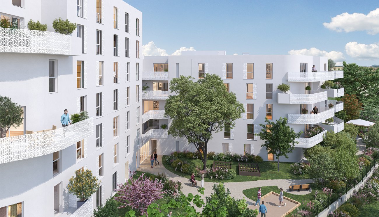 Pyramide Conduite responsable des oprations : Trinity, MontpellierPromoteur : Woodeum x Pitch Immo & Les Villages d’OrArchitecte : A+Architecture (Montpellier) – Fabien Thuile138 logements incluant tudiants, libres, inclusifs et BRS. Deux plots R+4/R+6, jardin central, espaces partags (co-working, laverie connecte, kiosque, potager). Faades vgtalises et amnagements favorisant mixit sociale et qualit de vie.