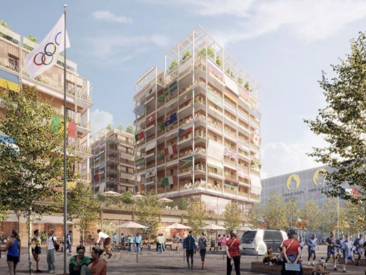 Le gros œuvre de l'îlot E du futur village des athlètes de Paris 2024 est terminé. A terme, 527 appartements neufs verront le jour. | Les Belvédères / Saint-Ouen / Nexity & Eiffage Immobilier
