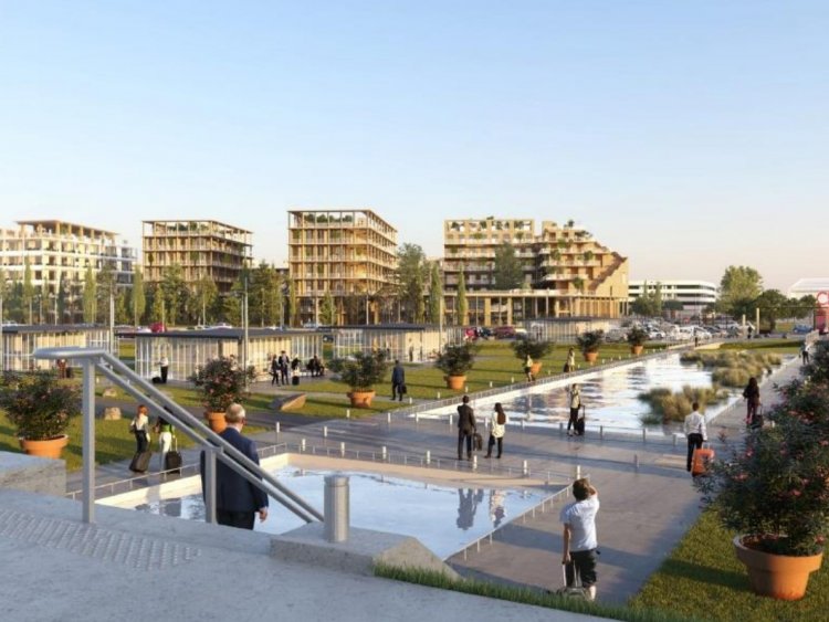 InspirAvignon, écoquartier de 43 000 m² réunissant habitat, commerces et activités économiques au cur de la ZAC Confluences, à deux pas de la gare;