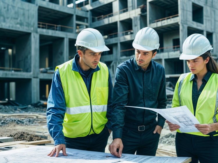 Un bâtiment en cours de construction, bientôt livré selon les termes d'un BEFA, symbole de la synergie entre promoteur et locataire.