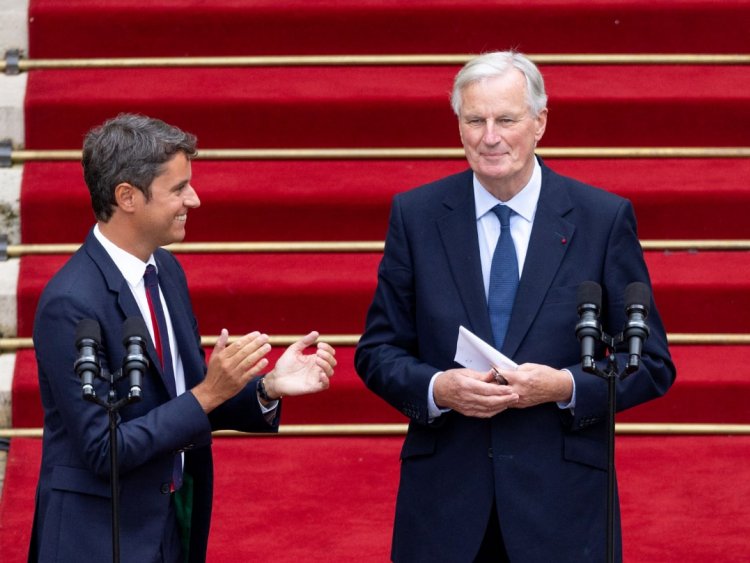 Gabriel Attal et Michel Barnier